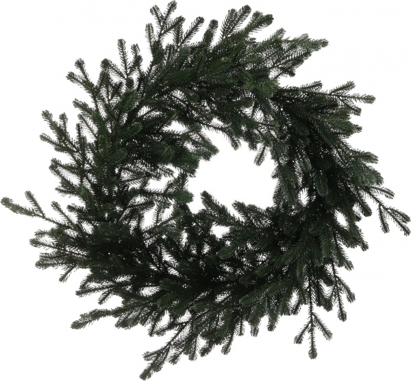 Венок новогодний литой Венский большой зеленый d590 мм ВЛЗзв 