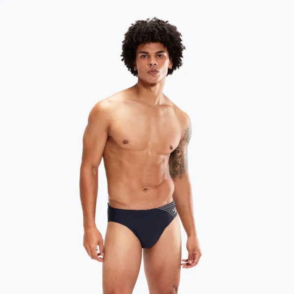 Плавки Speedo MEDLEY LOGO 7CM BRF AM NAVY/GREEN 8-0973906873 р.36 чорний