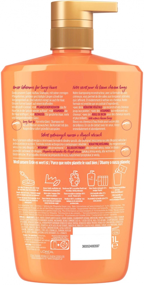 Шампунь Elseve Dream Long для длинных и поврежденных волос 1000 мл