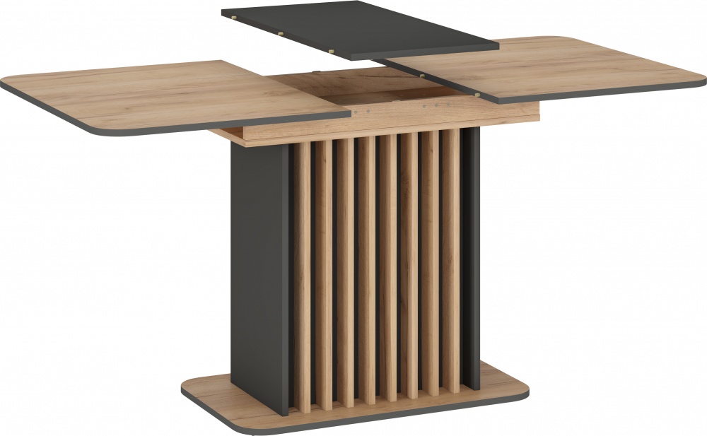 Стол обеденный Грейд Джерси 1200(1580)x768x768мм дуб крафт золотой/графит