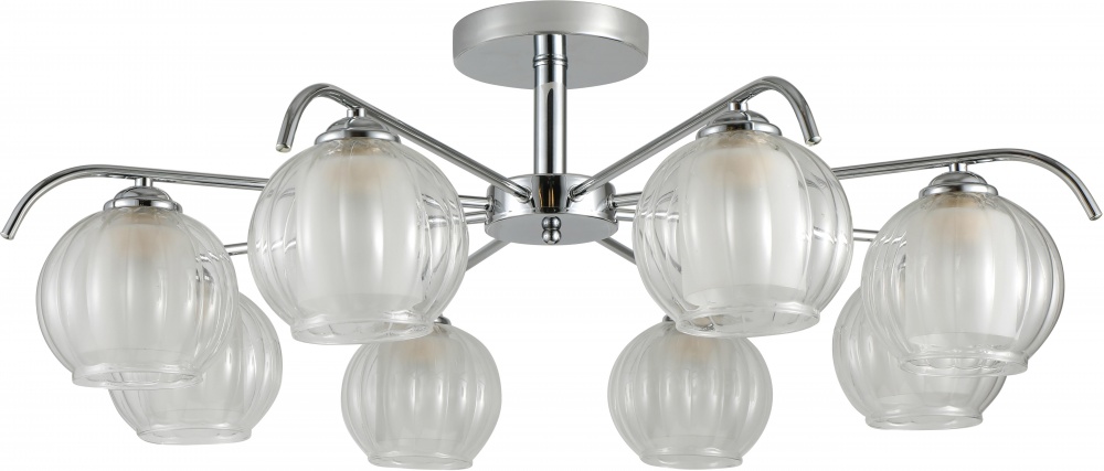 Люстра потолочная Sensio Aquarius 8x40 Вт E27 белый/хром ALG-07488/8