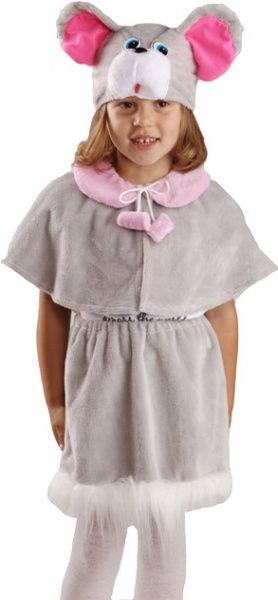 Костюм карнавальний КАРНАВАЛІЯ Мишка сірий 89036, 89037 