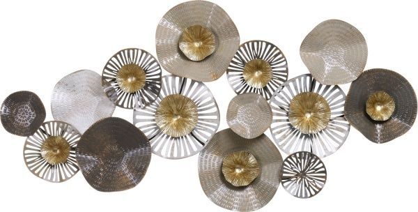 Декор настенный Petunia 134,6x66 см коричнево-золотистый 