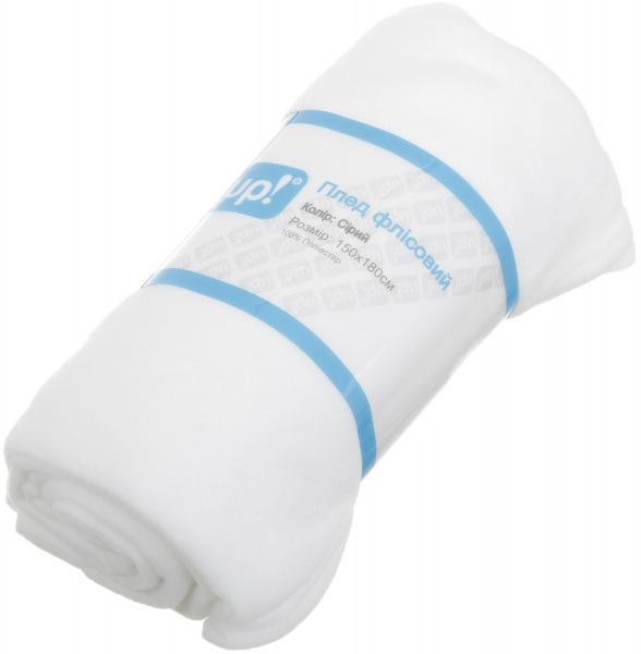 Плед LT флисовый 150x180 см серый UP! (Underprice) 