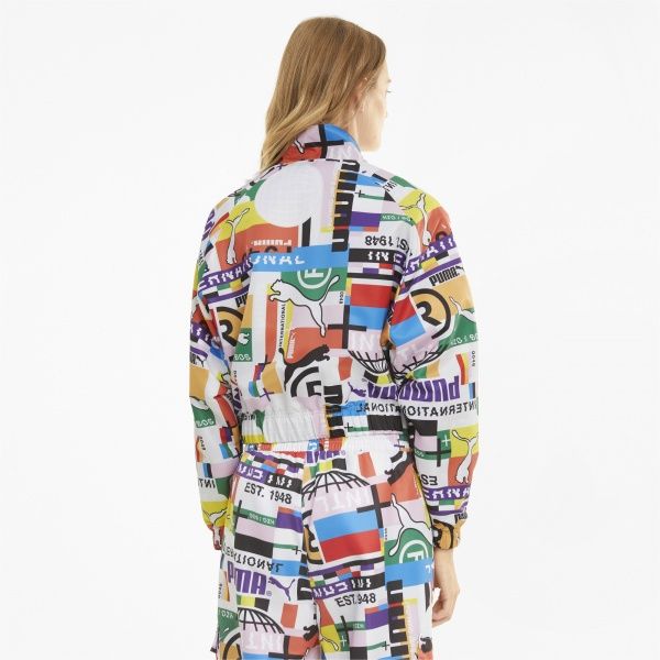 Джемпер Puma PI AOP Woven Track Jacket 53024202 р. L разноцветный