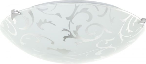 Світильник настінно-стельовий УТ Сяйво НПБ Вензель 1x60 Вт E27 білий 2504 