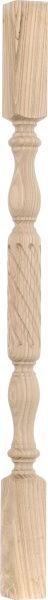 Балясина ясеневая фрезерованная тип-2 55x55x900 мм