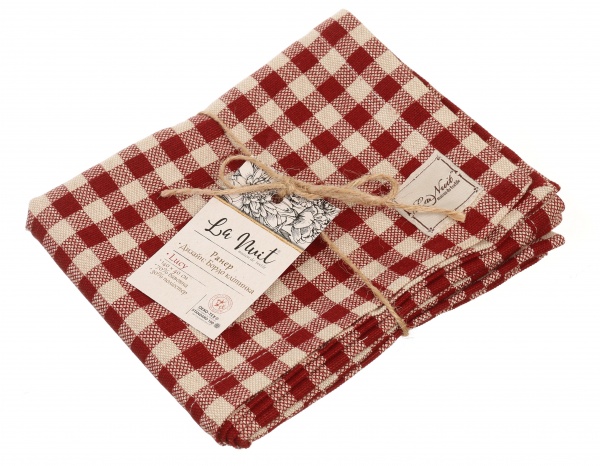 Раннер Lucy клеточка 40x140 см красный La Nuit 