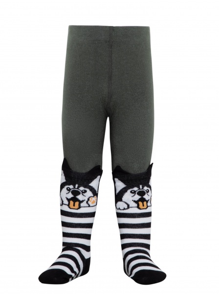 Колготки дитячі унісекс Conte-Kids TIP-TOP 17С-60СП (20) 560р.128-134 хакі 