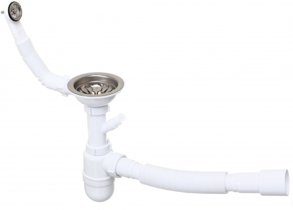 Мийка для кухні ScandiSPA Compact 615 сіра з сифоном 