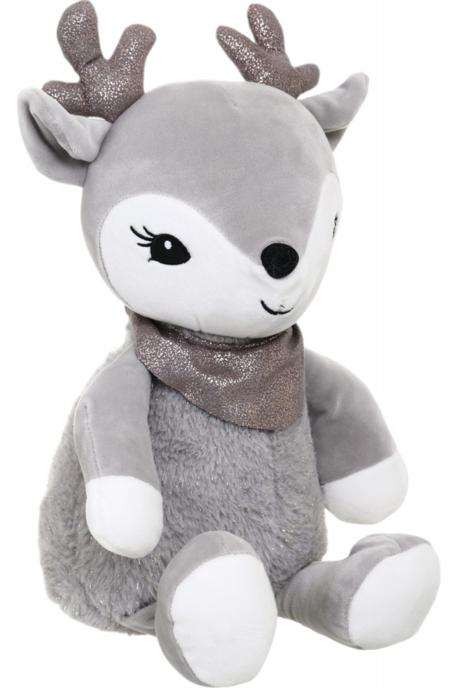 Мягкая игрушка Luna Kids Рождественская Олень Бобо 29 см серый DT210814