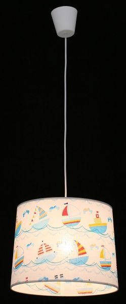 Подвес TK Lighting 1795 1x60 Вт E27 белый с голубым Kids 