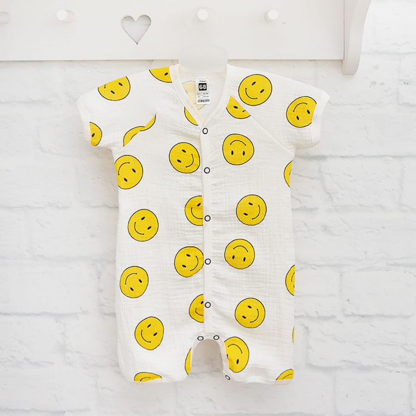 Песочник унисекс Blanka смайлик р.74 белый 110767