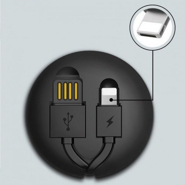 Кабель WK Lightning – USB 1 м чорний (429265) 
