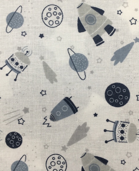 Комплект постельного белья Вселенная 1,5 белый с серым UP! (Underprice) 