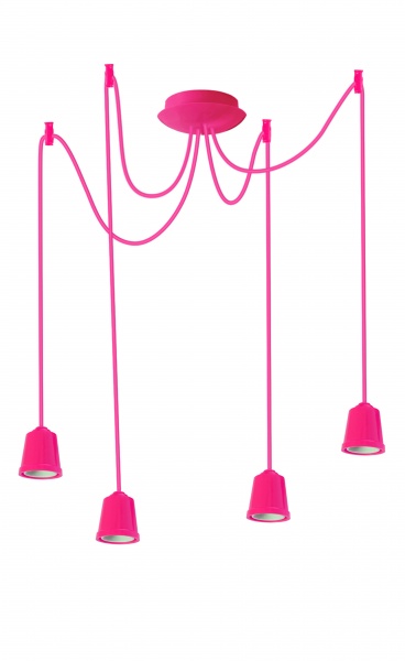 Підвіс ERKA 424 4x60 Вт E27 рожевий 424006 