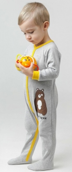 Комбінезон для хлопчика Smil р.80 сірий меланж 108618 