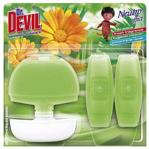 Туалетный блок Dr.Devil Весенние джунгли 3x55 мл 