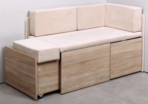 Уголок кухонный Найс 1210(1780)х660(1170)х770 мм дуб сонома / серый 