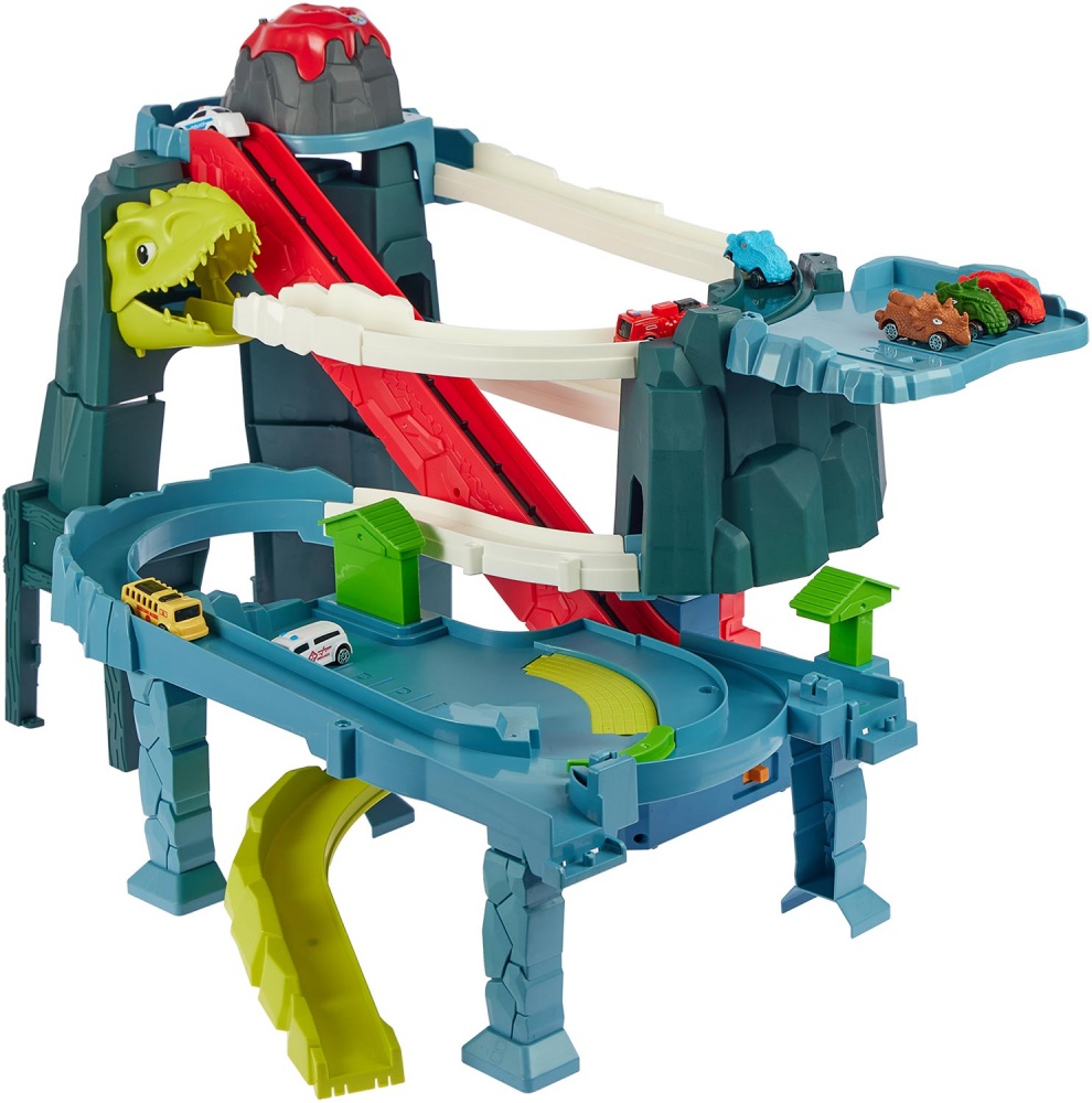 Ігровий набір ZIPP Toys Dino автотрек-вулкан електричний (8 машинок) 532.01.28