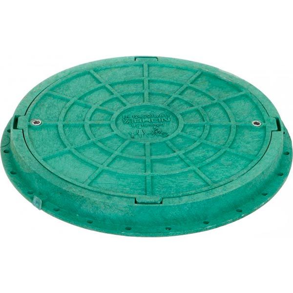 Люк каналізаційний Rhein 740 мм A15 з замком зелений