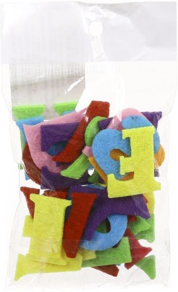 Декор из фетра Английский алфавит разноцветный, 3,5 см