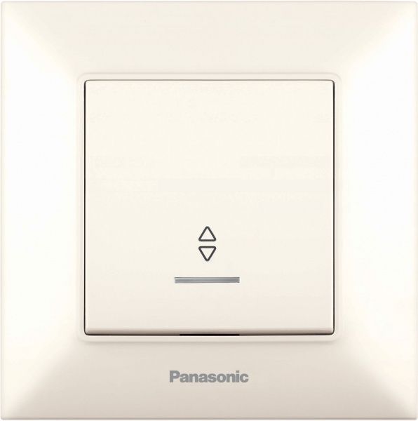 Выключатель проходной одноклавишный Panasonic Arkedia Slim с подсветкой 10 А 250В кремовый 480100200