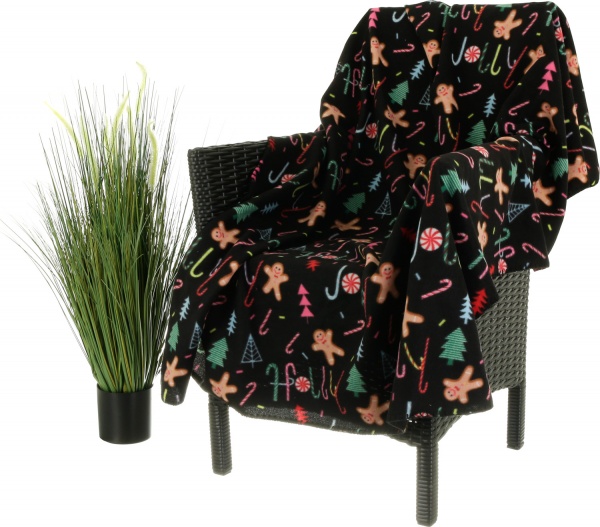 Плед NY Holly 125x150 см чорний Luna 