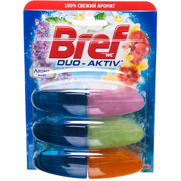 Гигиенический блок для унитаза Bref Duo-Aktiv Арома микс 3 шт