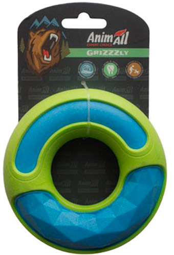 Іграшка для собак AnimAll GrizZzly 9925 подвійне кільце blue/green