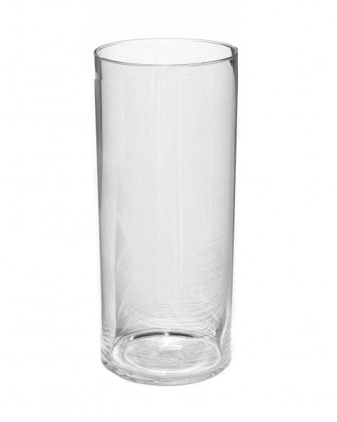Ваза стеклянная прозрачная 35 см Теамо