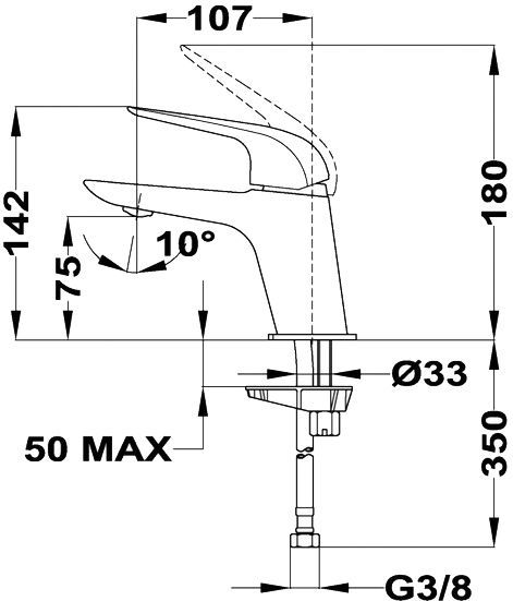 Змішувач для умивальника Teka ITACA 67.346.02.00