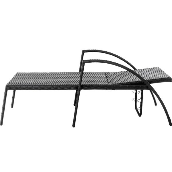 Шезлонг Bella Vita Каспія чорний 70x180 см 