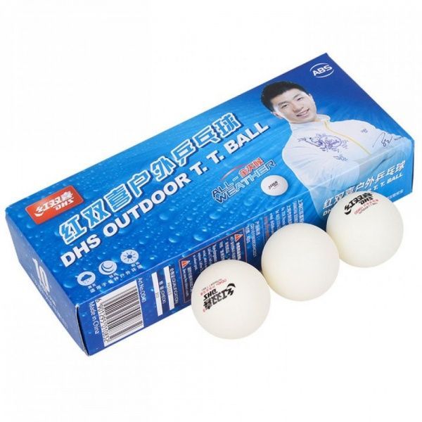 Набор мячей DHS М'ячі для настільного тенісу біл. OD40 Cell-Free Dual Outdoor 40+ мм DHS (80886687) 