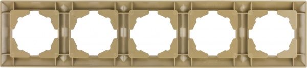 Рамка п'ятимісна Gunsan VISAGE універсальна бежевий металік VS 28 25 146