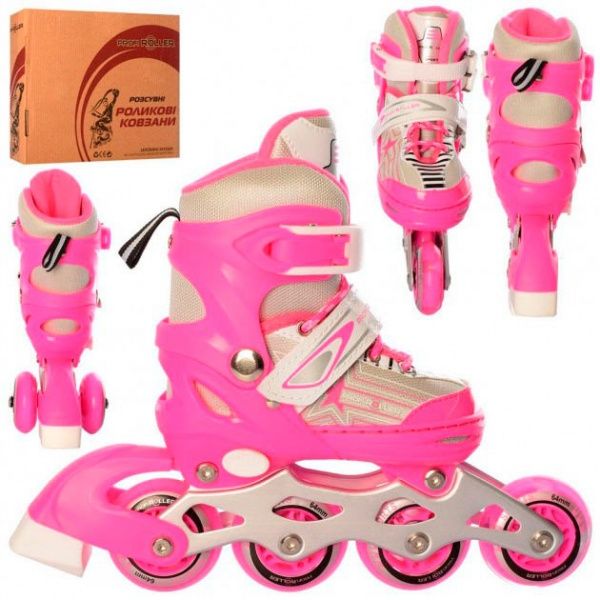 Роликовые коньки A4138-XS-P р. 27-30 розовый