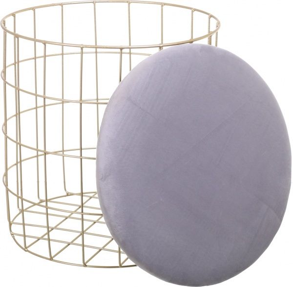 Кошик Royal 40х40х42 см сірий із золотим 