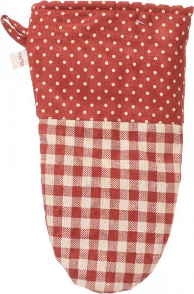 Прихватка Lucy Бордо клетка 21x36 см красный La Nuit 