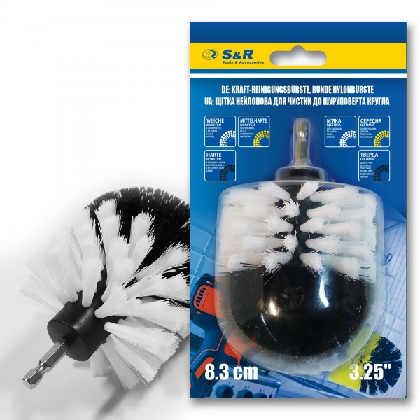 Щітка 83 мм м'який дріт білий S&R 139001003