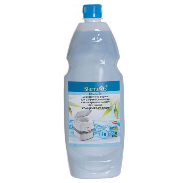 Засіб дезінфекційний Shuttle WC Blue для нижнього накопичувального бака біотуалетів 1 л 1484
