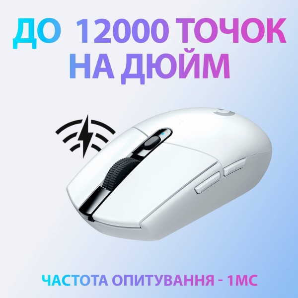 Мышь Logitech G305 LIGHTSPEED Wireless Gaming Mouse white (910-005291) 