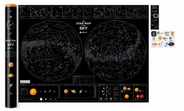 Скретч-карта 1DEA.me Star map of the sky (англ.)