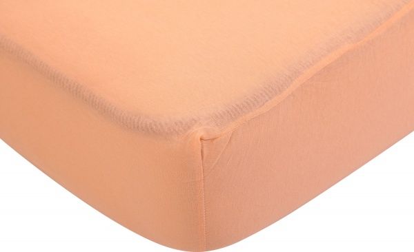 Простынь на резинке 160x200 см персиковый UP! (Underprice) 