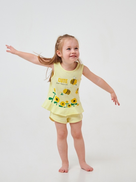 Пижама детская для девочек Smil р.116 желтый 