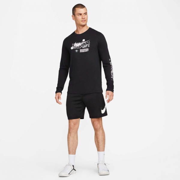 Футболка Nike DF TEE LS WILD CLASH DR7559-010 р.S чорний