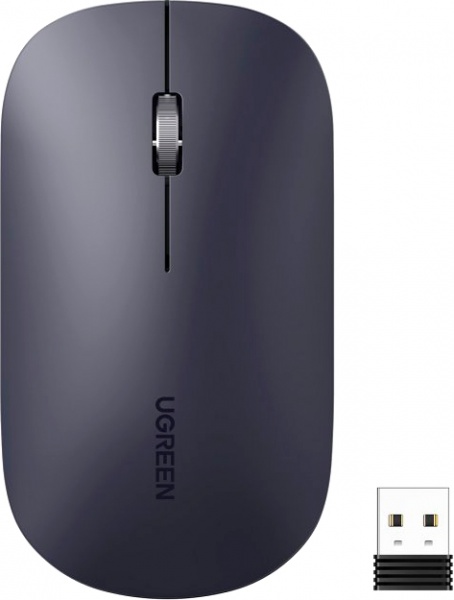 Мишка бездротова UGREEN MU001 Portable Wireless Mouse black (90372) 