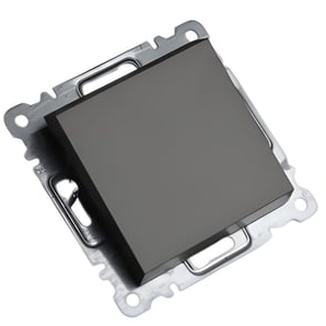 Механізм вимикача одноклавішний Makel Karea без підсвітки димчастий 57050001