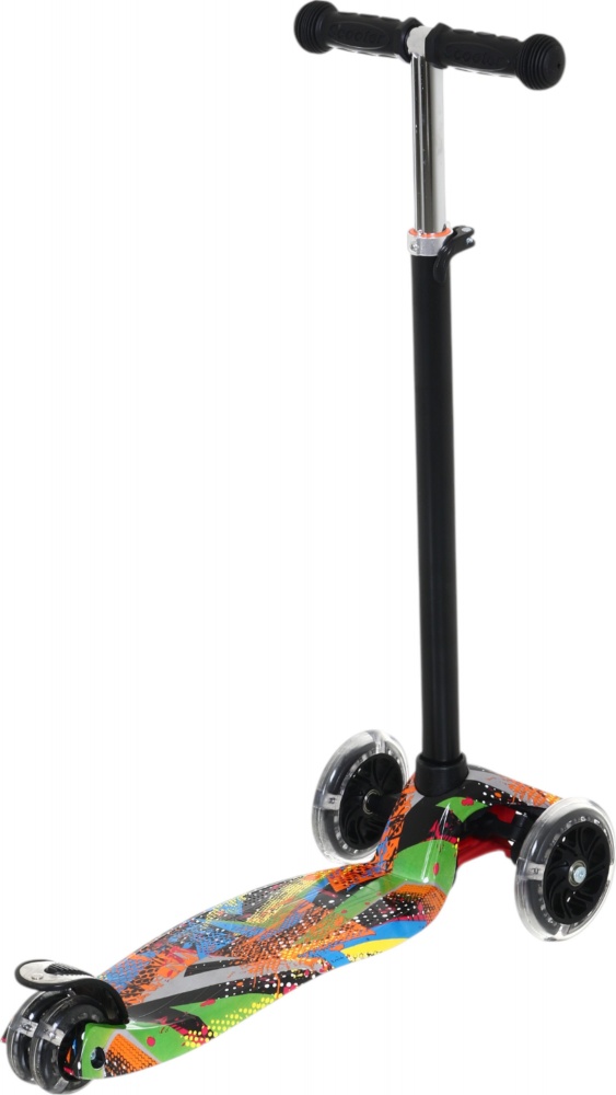 Самокат MaxxPro kids детский 3-колесный LS306C/maxi разноцветный принт