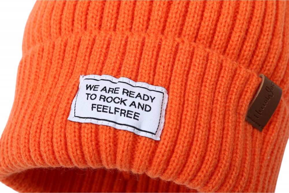 Шапка HW в'язана унісекс р.54-56 помаранчевий