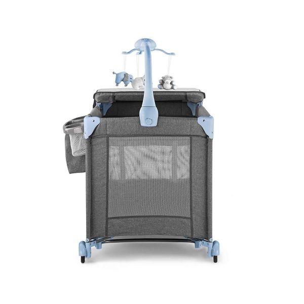 Манеж-кровать Kinderkraft с пеленатором Joy голубой KKLJOYBLU000AC